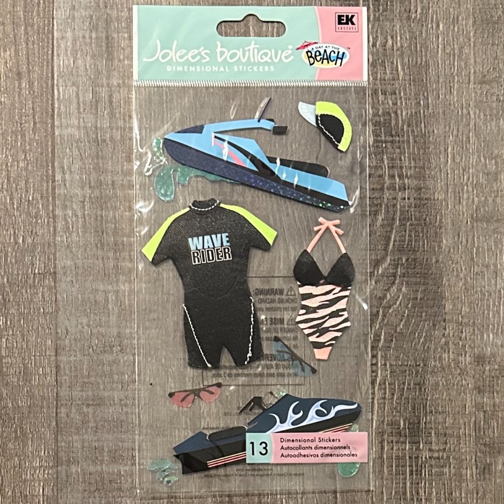 💞 New JoLee’s Wave Runner Dimensional Scrapbook Stickers